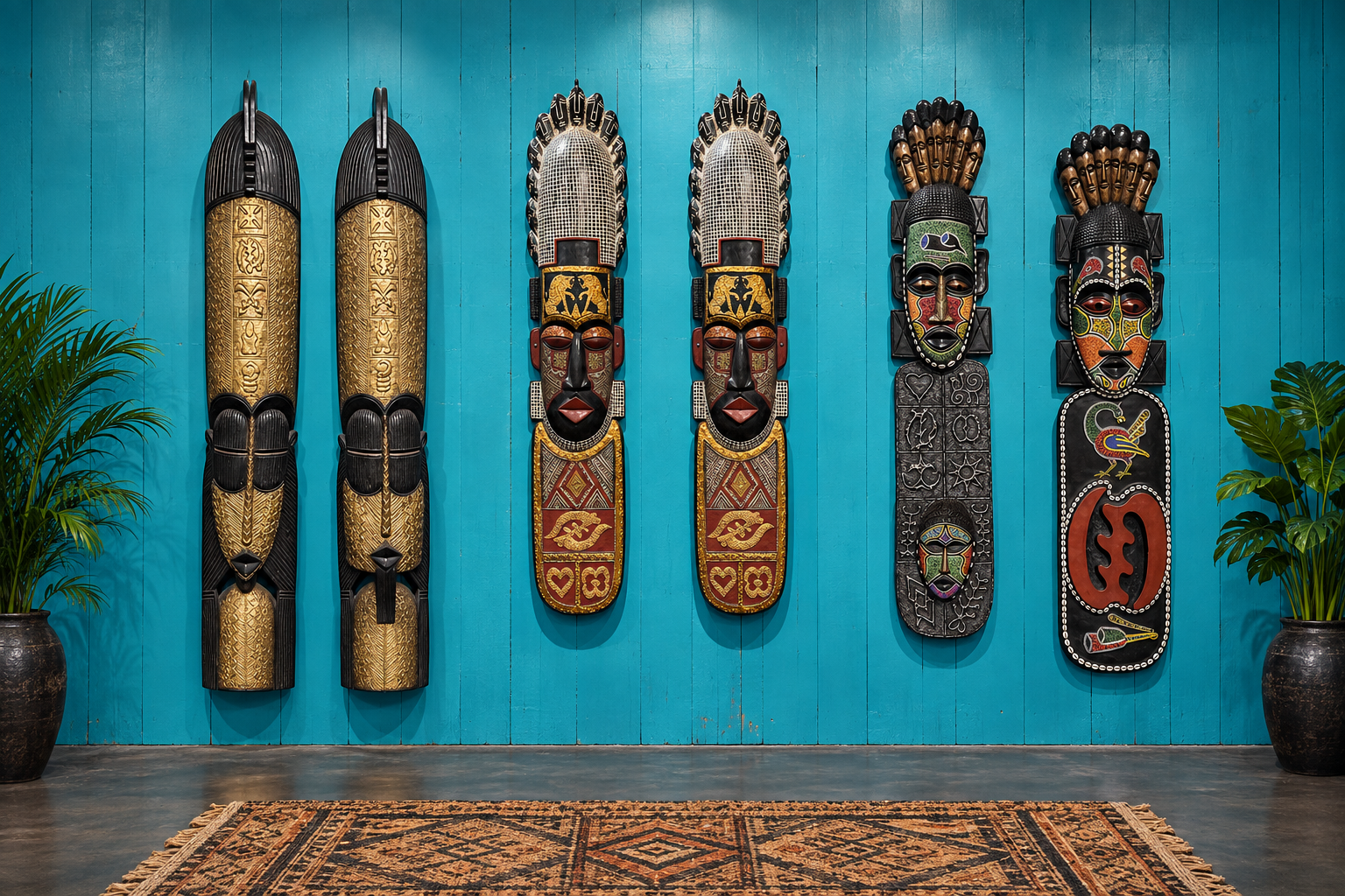 Colorful Ghanain Harmony Masks